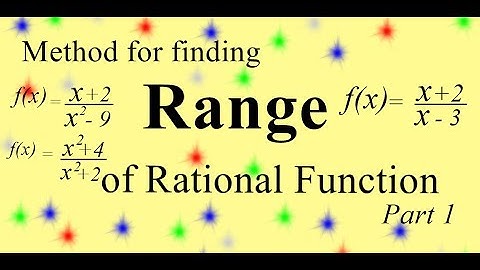 How to find range of rational function | Part 1 | JEE/NDA/BITSAT/EMACET/Boards