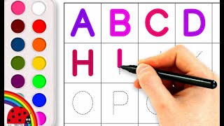 English Alphabet in Colors with Funny Illustrations