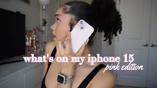 what&#39;s on my iphone 15 *pink edition* + mini themify tut