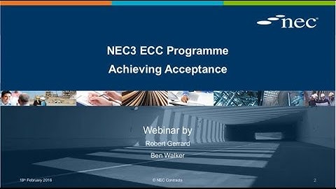 NEC3 Programme Webinar