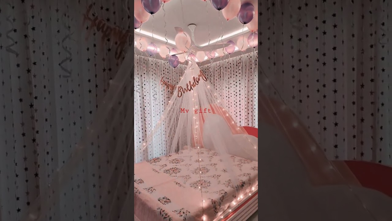 Birthday Decoration for wife -❤️ canopy bed Decoration-❤️9979792970❤️ for booking