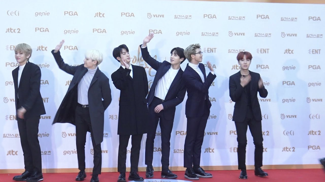 '골든디스크' 방탄소년단, '벽 너머 아미들 환호에 화답하는 BTS' (골든디스크,포토월,레드카펫)