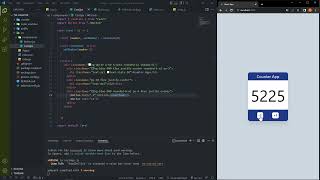 [5/8] Counter APP -  Handling functions with the event buttons - React projects for beginers