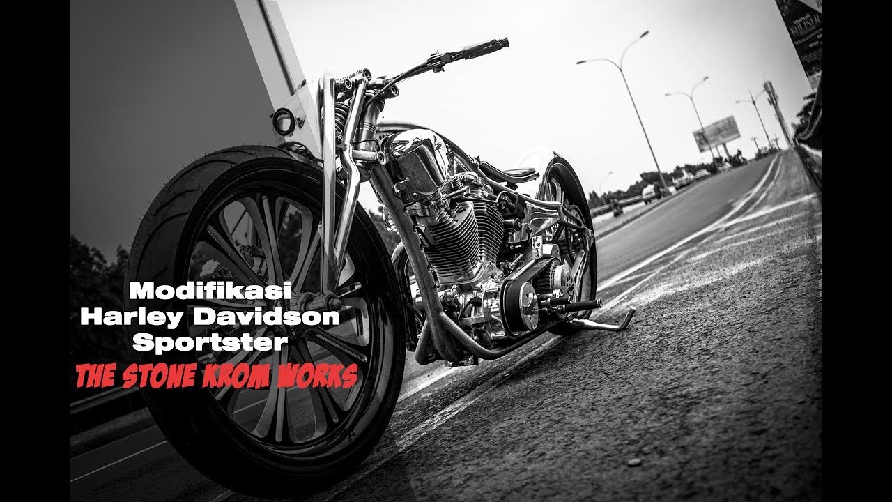 Modifikasi Harley Davidson Sportster The Stone Krom Works YouTube