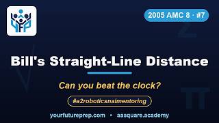 2005 AMC 8 – Problem 7: Bill's Straight-Line Distance | Your Future Prep