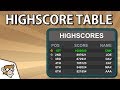 High Score Table Design Concepts