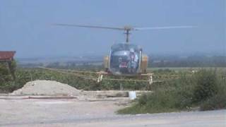 helicopter spraying landing contest