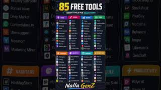 85 Free AI Tools Every Creator Needs in 2025 | Design, Marketing &amp; Productivity #shorts #ytshorts