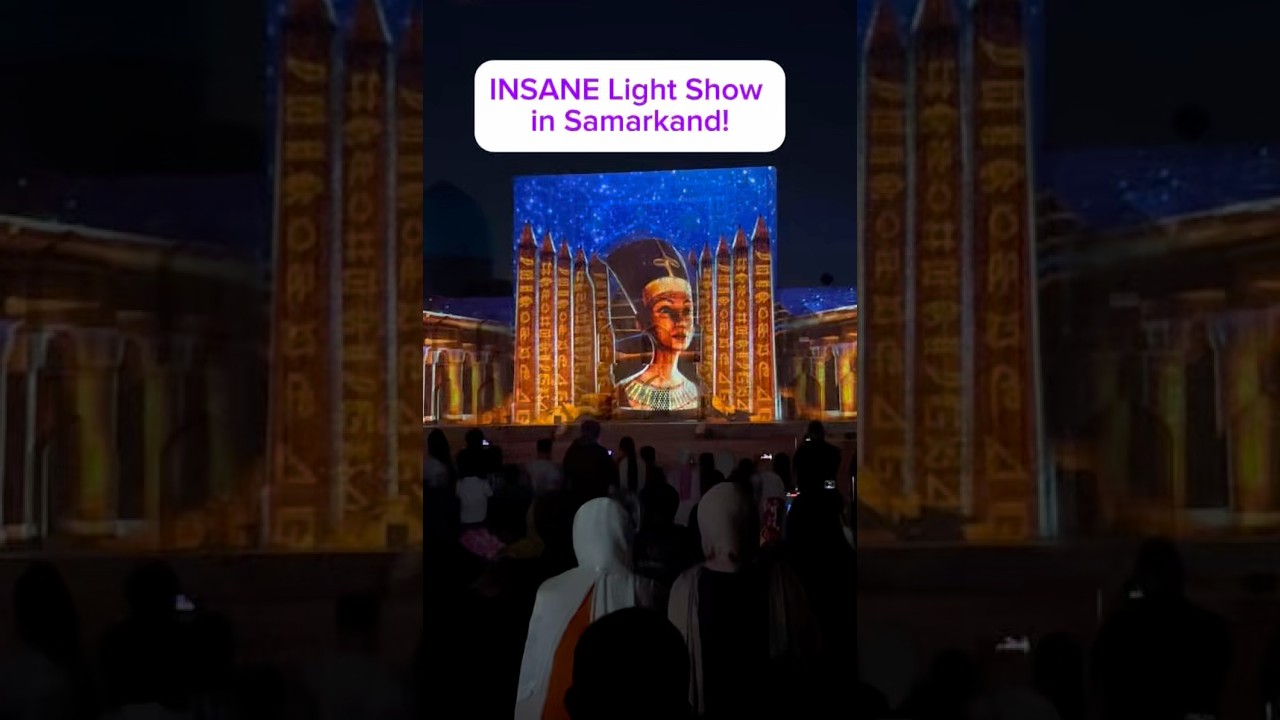 Unbelievable Light Show at the Registan, Samarkand 🇺🇿✨