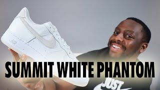 Nike Air Force 1 Summit White Phantom On Foot Sneaker Review QuickSchopes 663 Schopes FN5832 100