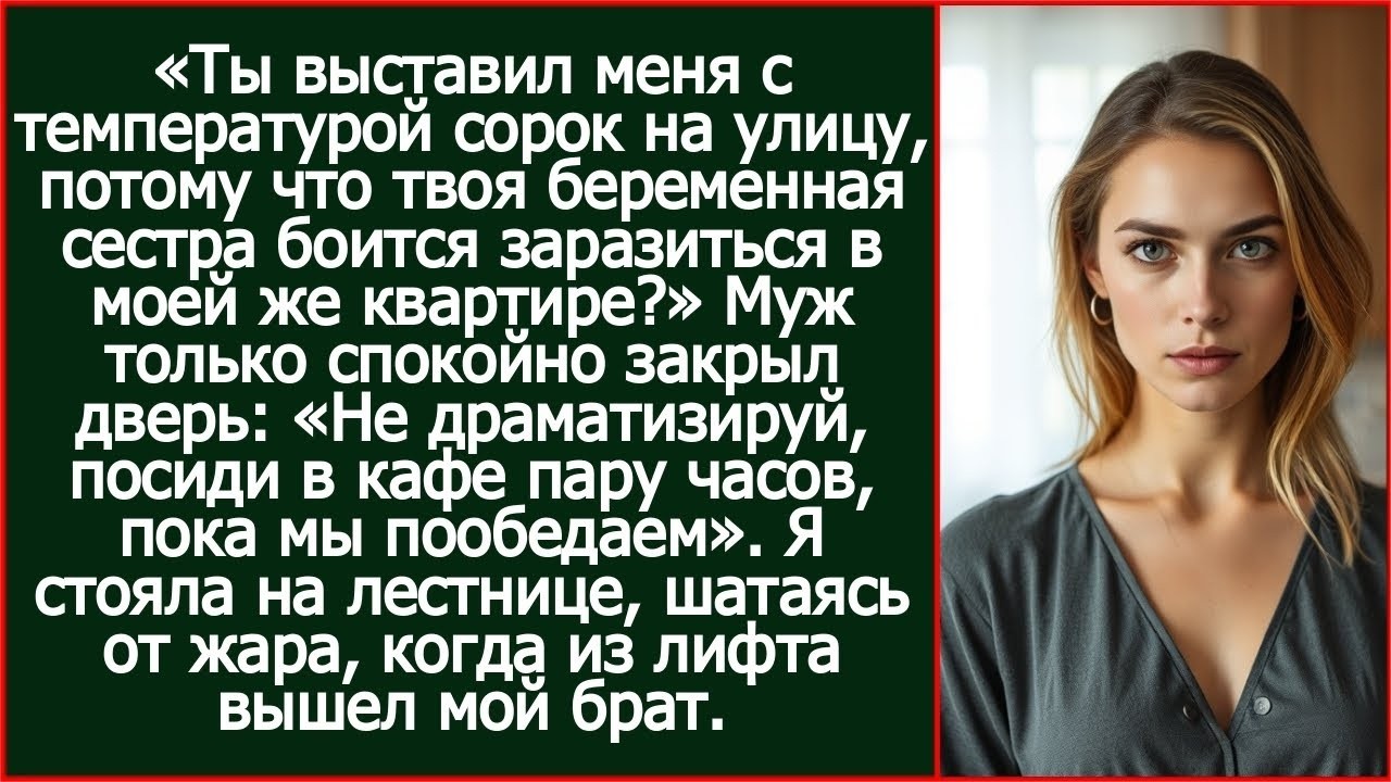 Ты выставил меня с температурой сорок на улицу, чтобы твоя сестра не заразилась в моей квартире_