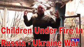 Moment Child Films Rocket Hitting Home In Donetsk  Russia - Ukraine War (Special Report)