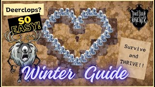 COMPLETE Winter Guide for New Players - Deerclops SO EASY !! 100% Survive your First Winter !!