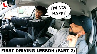 Learner Driver Moving A Car For The VERY FIRST TIME (Lesson 1 Part 2 - Raajan's Driving Journey)