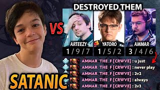 SATANIC destroys YATORO and ARTEEZY in one Ranked GAME
