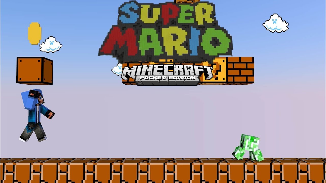 SUPER MARIO DANS MINECRAFT - MCPE Super Mini-run - YouTube