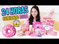 24 HORAS COMIENDO ROSA - All day eating pink food colors NATALIA