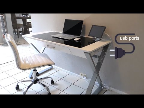 Modern Office Desk White Youtube