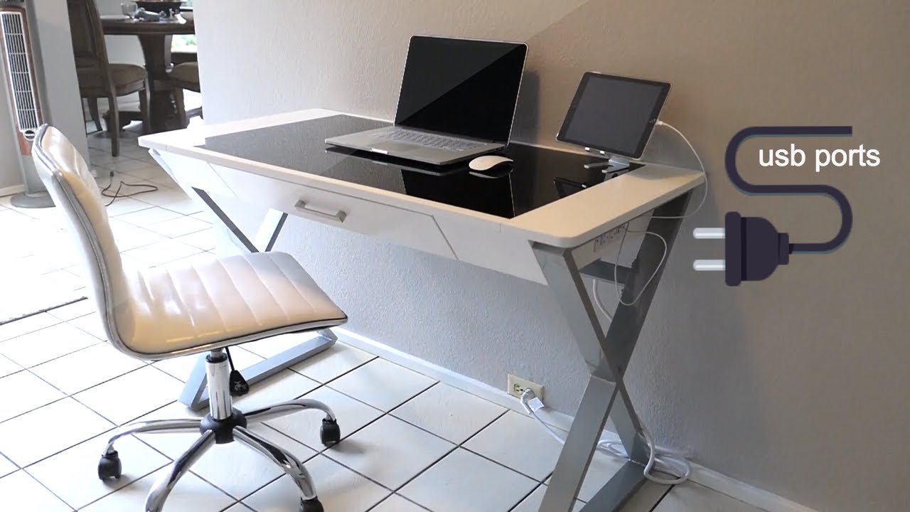 Modern Office Desk White Youtube