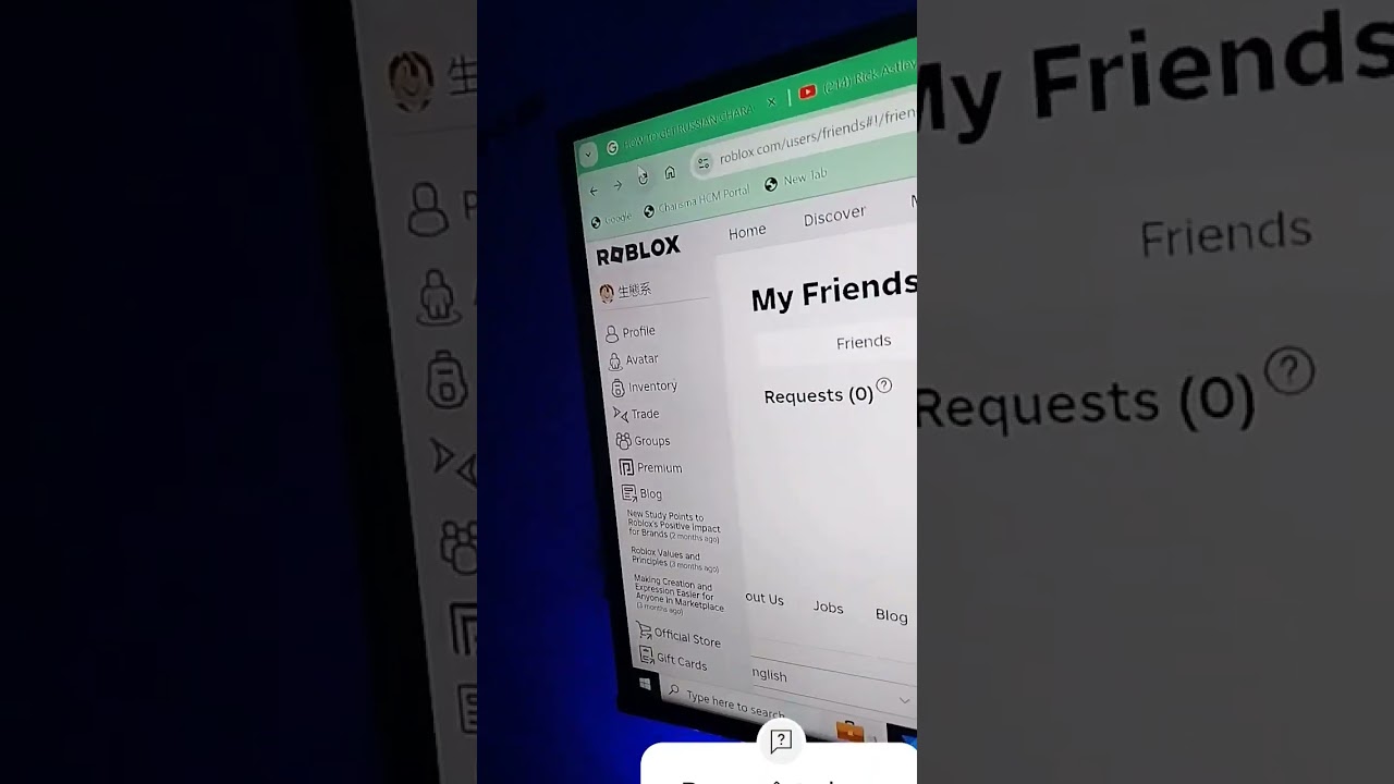 declining roblox friend request! 