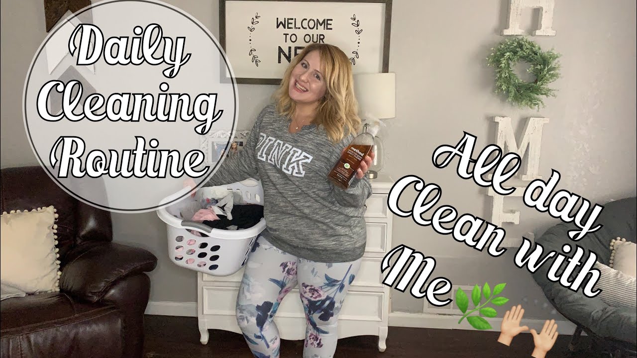 ALL DAY CLEAN WITH ME // DAILY CLEANING ROUTINE - YouTube