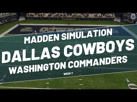 Dallas Cowboys vs. Washington Commanders | 2025 NFL Week 7 | Madden Simulation | Blogging The Boys