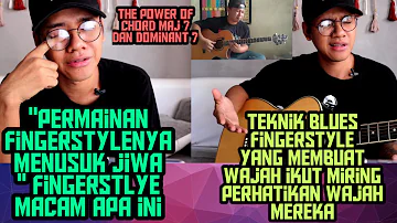 ❗PLEASE JANGAN JATUH ❗Permainan Fingerstyle Alip_Ba_Ta Ada Nyawanya - Still Got The Blues (Reaction)