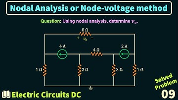 Nodal Analysis | Node voltage method | Solved problem 9