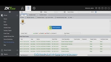 [PHẦN MỀM ZKBIO ACCESS IVS] Chức năng Real-Time Monitoring- Môđun Access