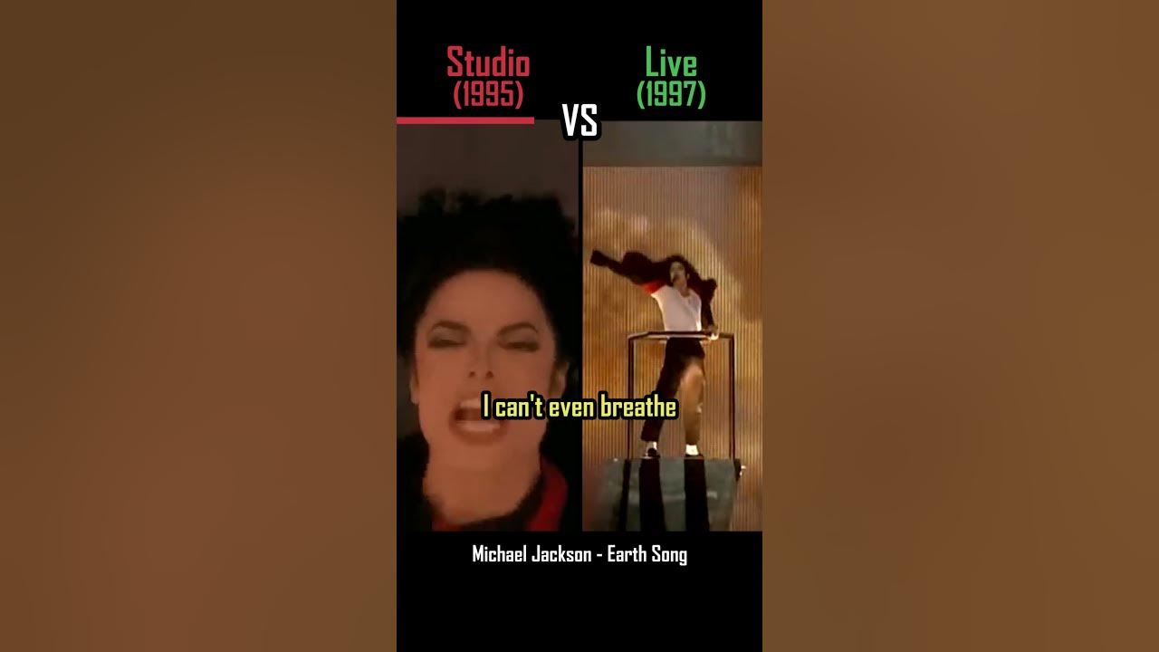 STUDIO vs LIVE: Michael Jackson - Earth Song - #shorts #versus #music