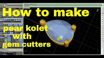 How to make pear kolet with gem cutters  - jewellery cad design - rhino5/matrix9 - combined #rhino