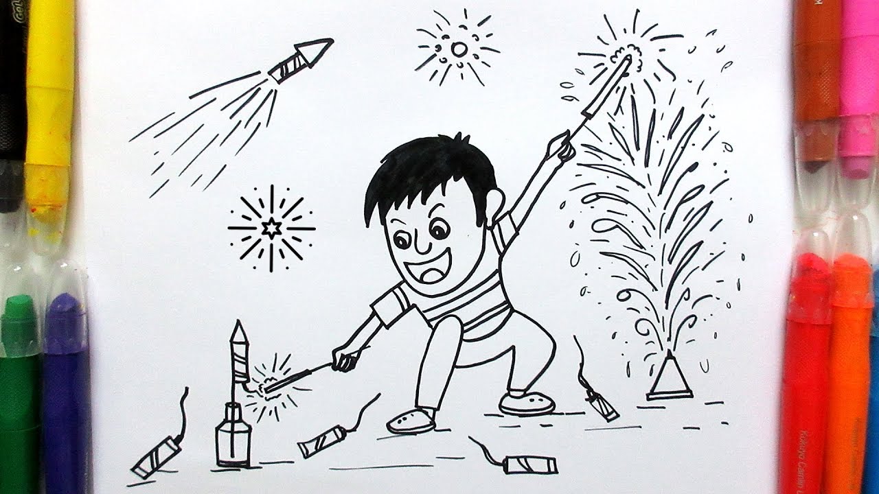 Easy Diwali Festival Drawing for Baby and Kids-saigonsouth.com.vn