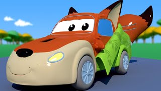 Jerry the RACING CAR is Nick Wilde from Zootopia!  Tom the Tow Truck's Paint Shop - Car City