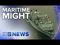 Three Chinese warships steam into Sydney | Nine News Australia