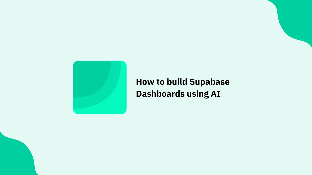 Build Supabase Dashboards with AI in Minutes | Draxlr - YouTube