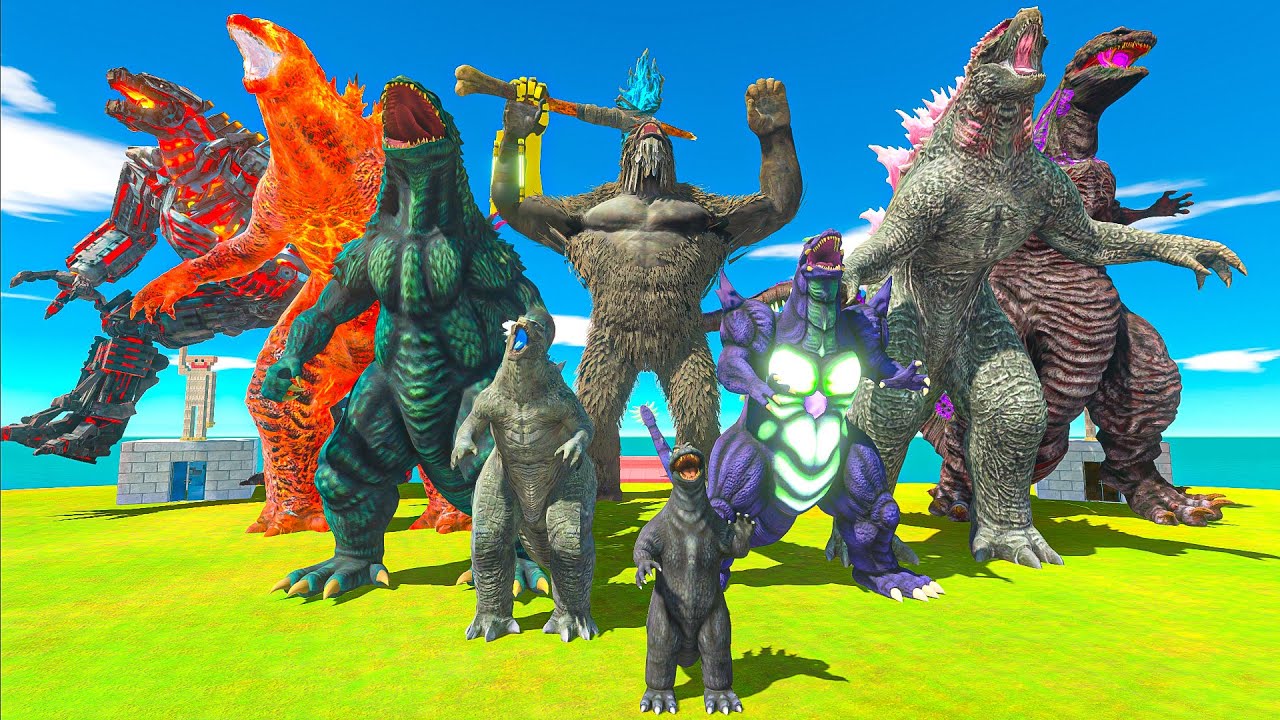 Ultimate Godzilla Evolution Size Comparison x Kong vs Team King Ghidorah x Shimo - ARBS