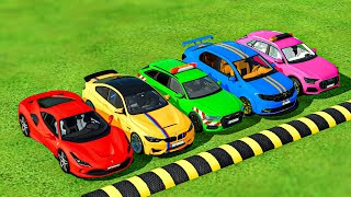 TRANSPORTING POLICE CARS, FIRE DEPARTMENT, AMBULANCE VEHICLES WITH TRUCKS ! Farming Simulator 22