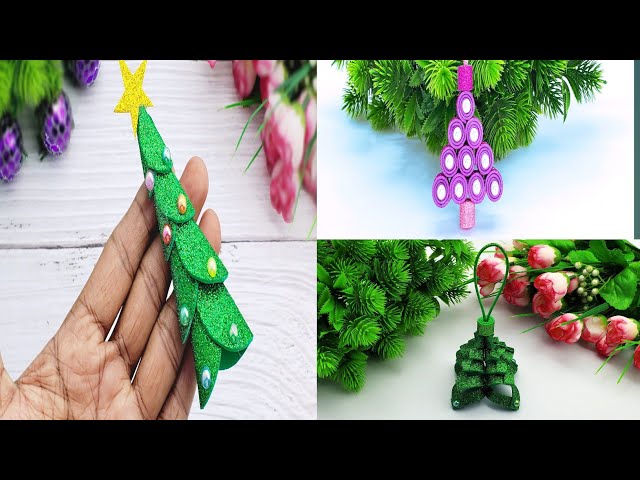 How to Make Christmas Tree🎄Handmade Christmas Ornaments🎄Glitter