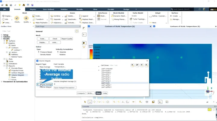 Air Conditioning of an Office CFD Simulation