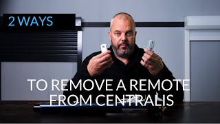 2 ways to remove a remote control from the Somfy Centralis RTS