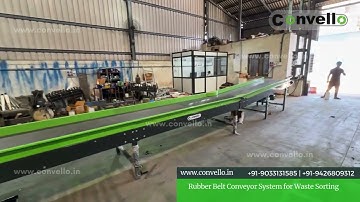 Rubber Belt Conveyor System for Waste Sorting | Durable & Reliable Material Handling Solution