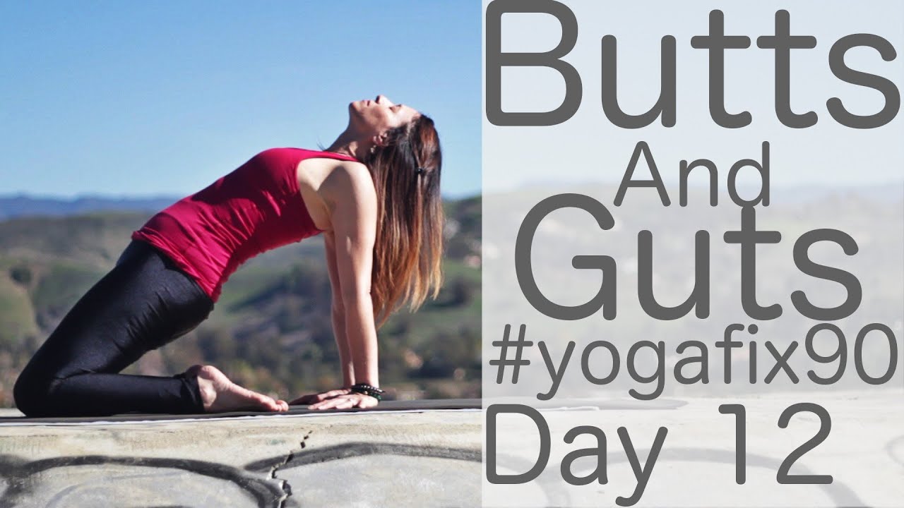 ⁣30 Minute Glowing Yoga Body Workout (Butts and Guts ;-) Day 12 Yoga Fix 90