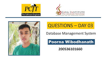 Data Base Task 03 |Create Tables Using Customized Databases | 1st Year | Java Institute| Poorna