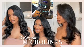 My First Microlink Beaded Wefts Experience + 2 MONTH UPDATE + MAINTENANCE, STYLING, Q&amp;A | CurlsQueen