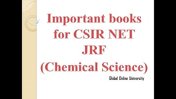 Best Books for CSIR/UGC NET Exam 2017, Lecturship Chemical science