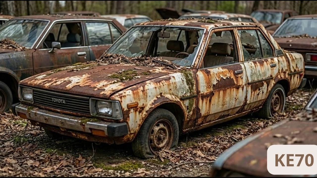 Restauration ASMR complète d’une Toyota Corolla KE70 abandonnée