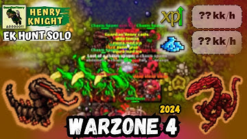 Tibia - Knight Level 998 Hunt Solo Warzone 4 (Deep Hub Magma Dungeon, Chasm Spawn) Ek Hunt Solo #190