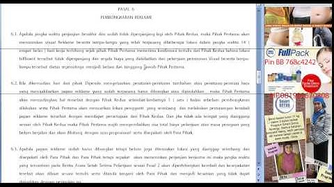 Video Surat Perjanjian Kontrak Sewa Lokasi Pemasangan Reklame