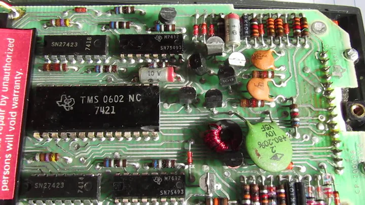 Texas Instruments SR-11 calculator circuit board TMS0602