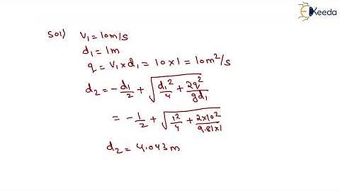 2nd Numerical of Hydraulic Jump - Flow through Open Channels - Applied Hydraulics